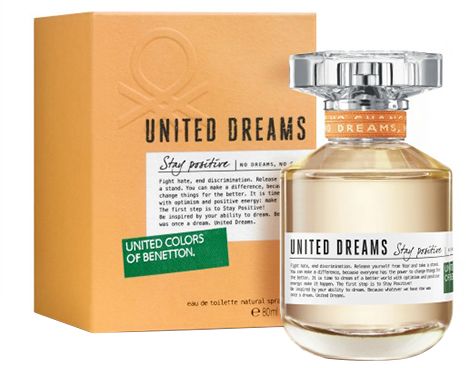 United Dreams Stay Positive by United Colors of Benetton for Women - Eau de Toilette, 80ml